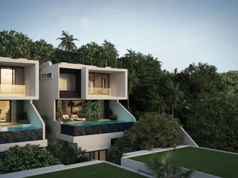 Three-storey villa with panoramic sea views in Mai Khao area, Phuket at Maison Sky Villas