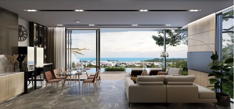 Three-storey villa with panoramic sea views in Mai Khao area, Phuket at Maison Sky Villas