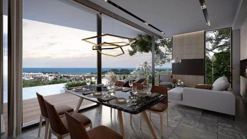 Three-storey villa with panoramic sea views in Mai Khao area, Phuket at Maison Sky Villas