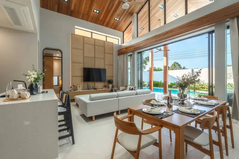 ห้องนั่งเล่นของวิลล่า ในเทพกระษัตรี