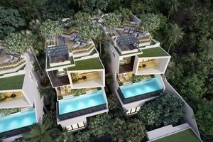 Three-storey villa with panoramic sea views in Mai Khao area, Phuket at Maison Sky Villas