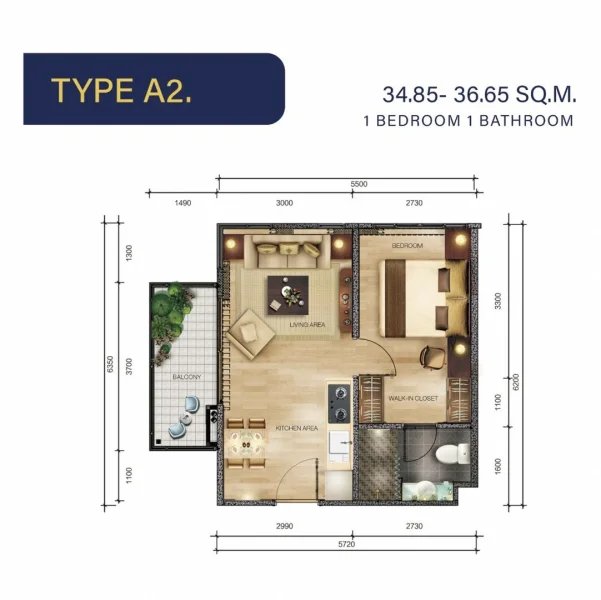 1 Bedroom Apartment near Nai Yang Beach, Phuket at Royal Lee The Terminal Phuket