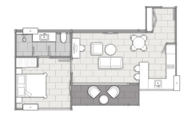 Spacious 1 Bedroom Apartment with Sea View in Kata Area, Phuket at Kata View Complex