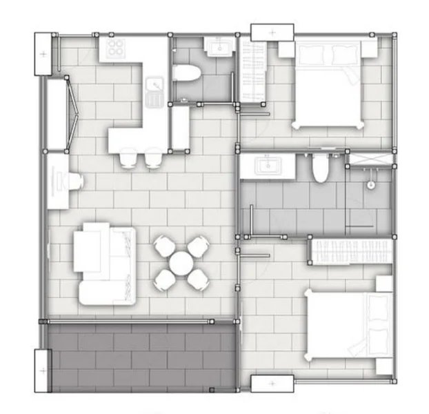 2 Bedroom Apartment in Kata Area, Phuket at Kata View Complex