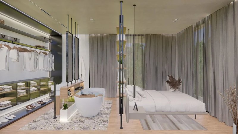 Luxury villa with pool and sea view in Chalong area, Phuket in Villa d'architecte Aela