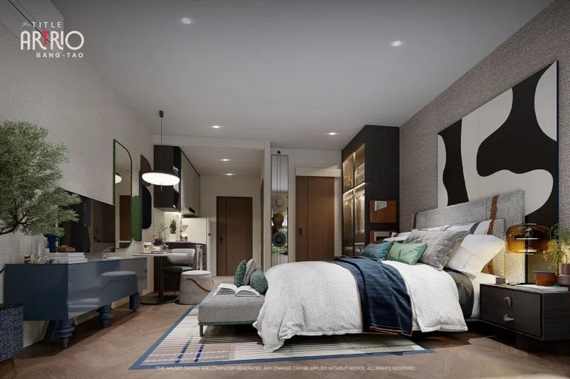 Studio apartment in Bang Tao, Phuket at The Title Artrio Complex