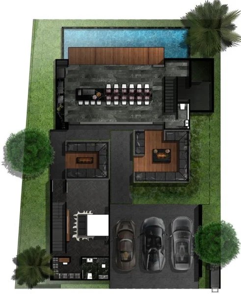 Three-storey 5 bedroom villa with private pool in Cherngtalai area, Phuket in Qnity by Wallaya Villas complex