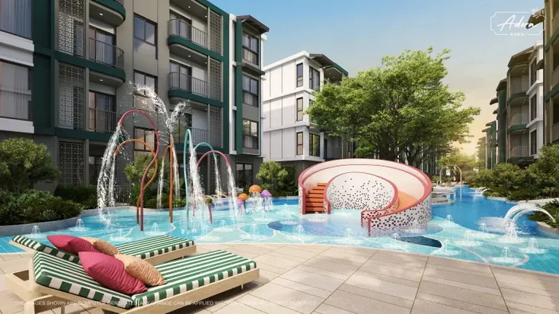 สระว่ายน้ำของคอนโดมิเนียม ในราไวย์