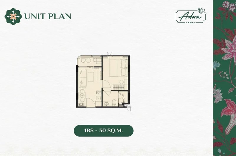 1 bedroom apartment 400 meters from Rawai Beach, Phuket in the new complex The Title Adora Rawai