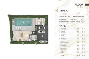 Two-storey villa with 4 bedrooms and private pool in Cherng Talai, Thailand, in Avalin Villas complex