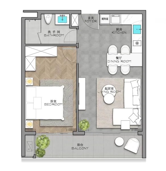 Spacious 1 Bedroom apartment 3 minutes from Layan Beach, Phuket in AYANA Heights