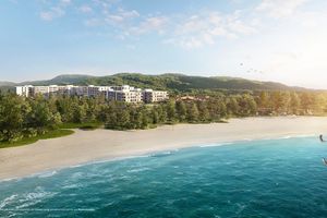 1 ห้องนอนอพาร์ทเม้น 50 เมตรจากทะเลในที่ซับซ้อนชื่อระเบียง