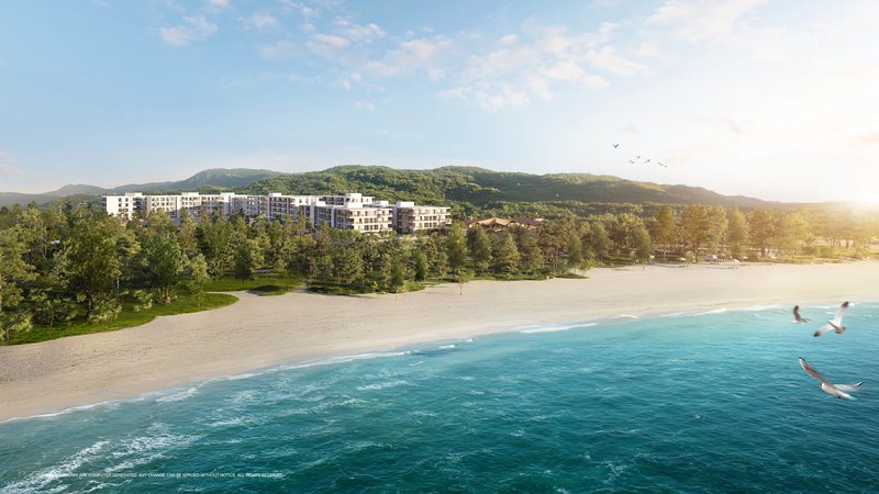 1 ห้องนอนอพาร์ทเม้น 50 เมตรจากทะเลในที่ซับซ้อนชื่อระเบียง