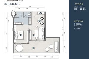 1 Bedroom Apartment 50 meters from Mai Khao Beach, Phuket in Maviston Complex