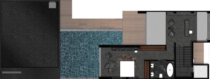 Three-storey 3 bedroom villa with swimming pool in Cherngtalai area, Phuket at Qcity by Wallaya Villas