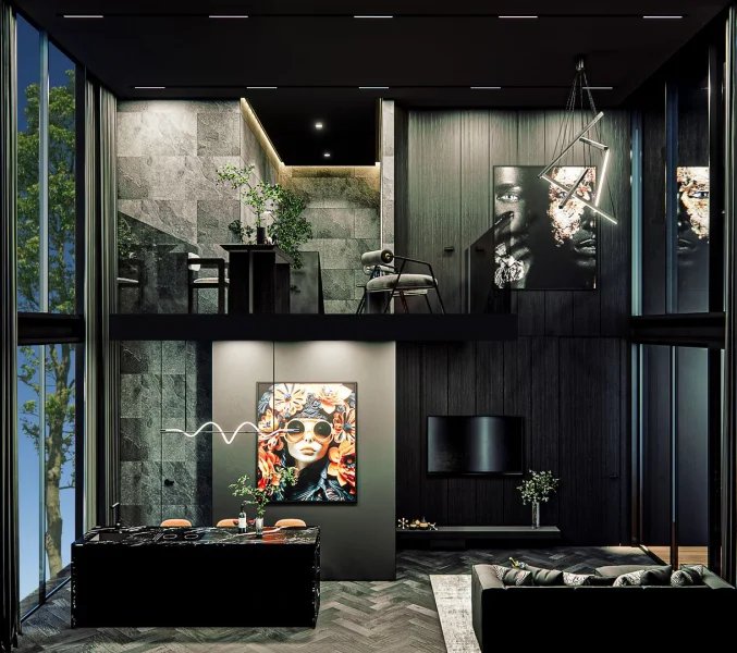 Three-storey 3 bedroom villa with swimming pool in Cherngtalai area, Phuket at Qcity by Wallaya Villas