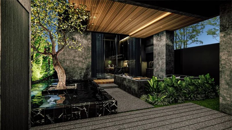 Three-storey 3 bedroom villa with swimming pool in Cherngtalai area, Phuket at Qcity by Wallaya Villas