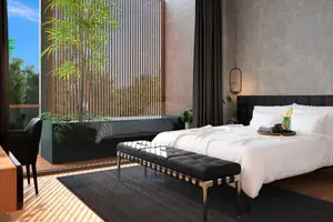 Bedroom of townhouse in Rawai