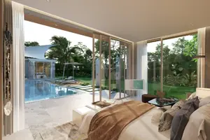 Bedroom of condo in Thep Krasasttri