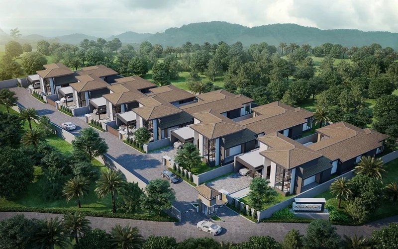 3 Bedroom Villa with Private pool in Talang Area, Phuket at Patina Courtyard