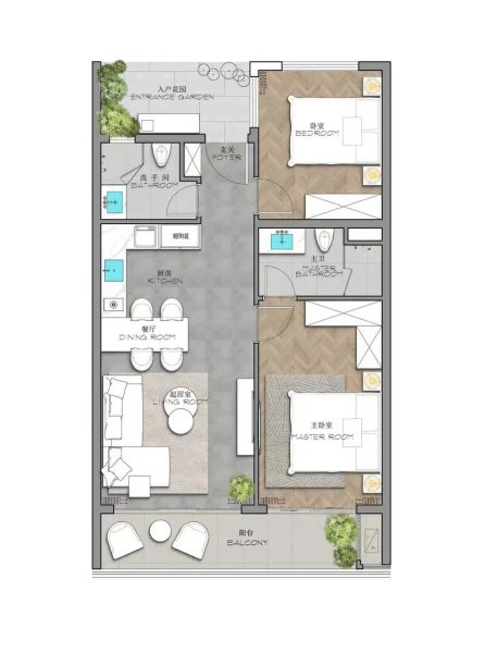 2 Bedroom Apartment in Layan Area, Phuket in AYANA Heights