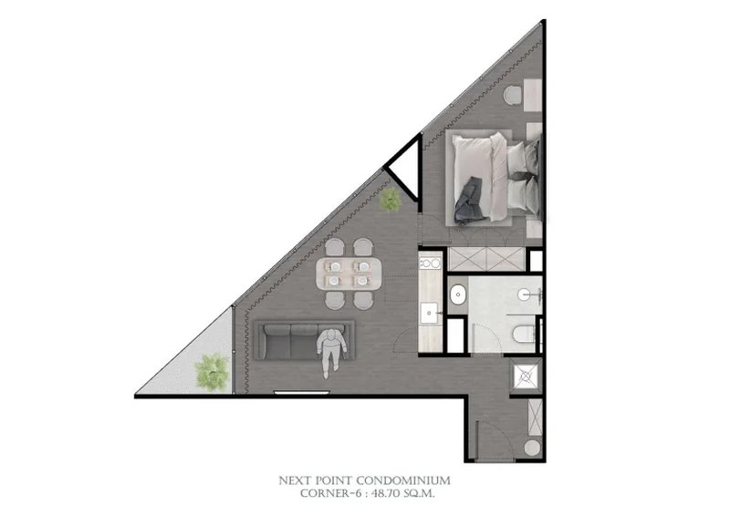 Corner Apartments in Rawai, Phuket at Next Point Condominium