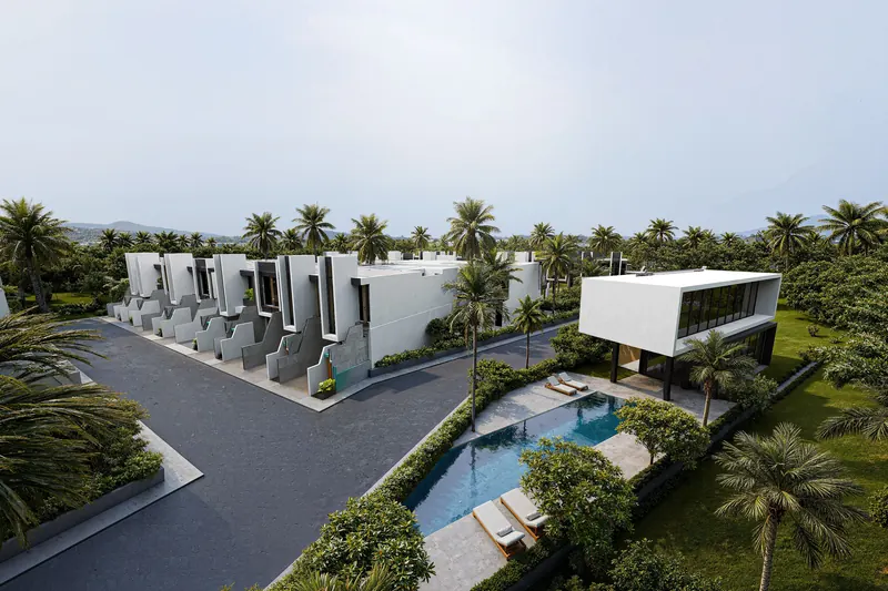 Area around townhouse in Choeng Thale