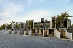 Exterior of townhouse in Choeng Thale
