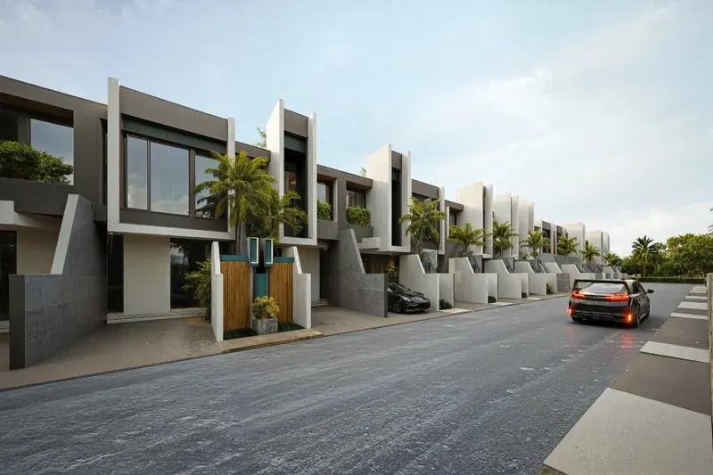 Area around townhouse in Choeng Thale