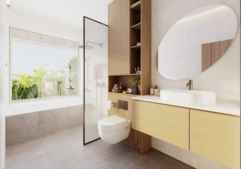 Coral two-storey villa with 3 bedrooms and a swimming pool in Chalong, Phuket in the Mutti Family Villas complex