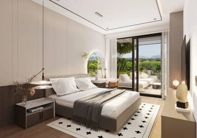 Coral two-storey villa with 3 bedrooms and a swimming pool in Chalong, Phuket in the Mutti Family Villas complex