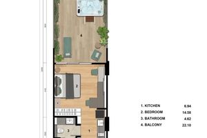 1 Bedroom Apartment with Jacuzzi near Bang Tao Beach, Phuket in Layan Green Park