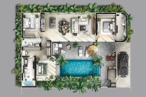 3 Bedroom Villa with pool near Bang Tao, Phuket at Proxima Phuket villas