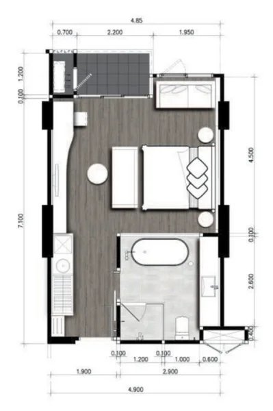 Studio near Kamala Beach, Phuket at The Marin Phuket