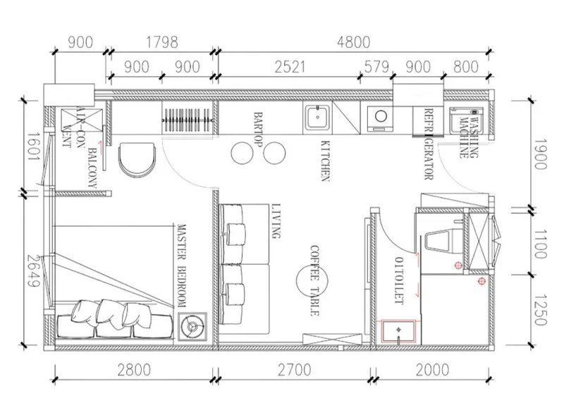 1 Bedroom Apartment in Bang Tao, Phuket at Capri Residence Bang Tao