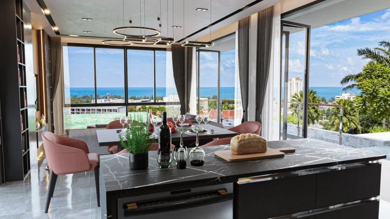 วิลล่าพร้อมสระว่ายน้ำส่วนตัวและวิวทะเลแบบพาโนรามาในพื้นที่กะรน,ภูเก็ตที่ไฮวันซีวิววิลล่าแอนด์การ์เด้น