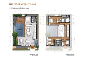 Two-storey 3 bedroom villa with private pool near Bang Tao and Surin Beaches, Phuket at The Panora Phuket Villas