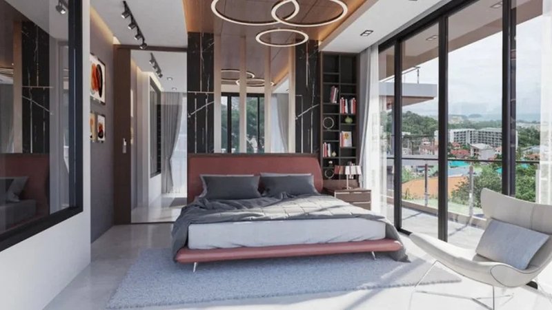 วิลล่าพร้อมสระว่ายน้ำส่วนตัวและวิวทะเลแบบพาโนรามาในพื้นที่กะรน,ภูเก็ตที่ไฮวันซีวิววิลล่าแอนด์การ์เด้น