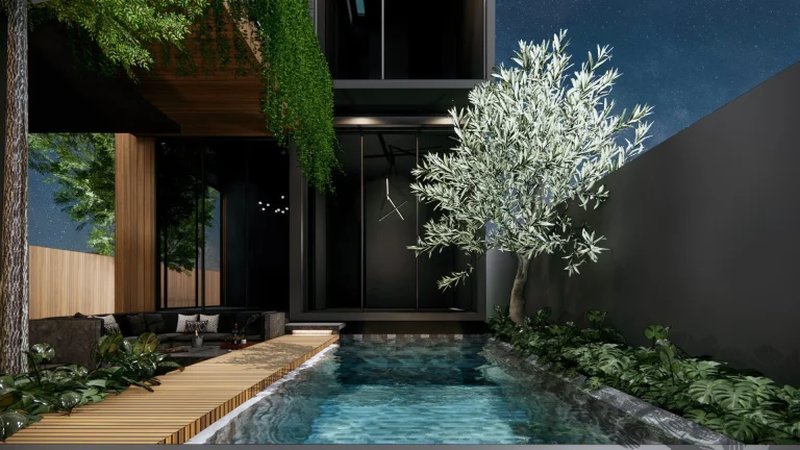 Two-storey 3 bedroom villa with private pool in Cherng Talai area, Phuket at Qcity by Wallaya Villas