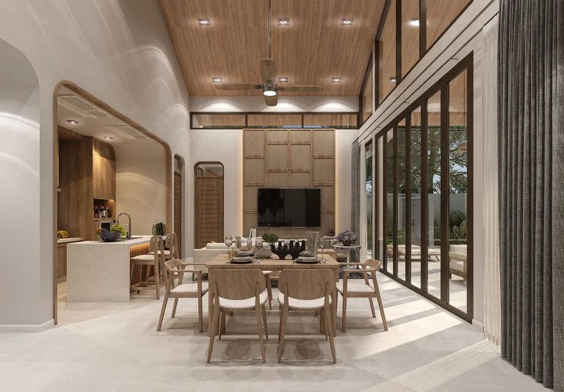 วิลล่า 3 ห้องนอนพร้อมสระว่ายน้ำส่วนตัวในถลางภูเก็ตที่รุ่งติวาไพรเวทพูลวิลล่า