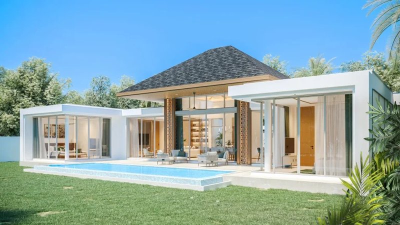 3 Bedroom Villa with Pool in Bang Tao area, Phuket in The Ozone Campus Villa complex