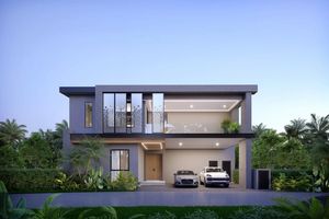 Two-storey villa with 4 bedrooms and private pool in Talang area, Phuket in Terra Azalea Villas complex