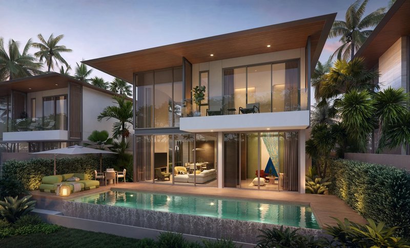 Two-storey villa with private pool in Talang area, Phuket in Azalea Bangjo complex