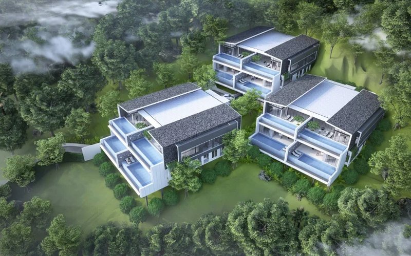 Luxury apartments with private pool and sea view in Kamala, Phuket in The Exclusive Sky
