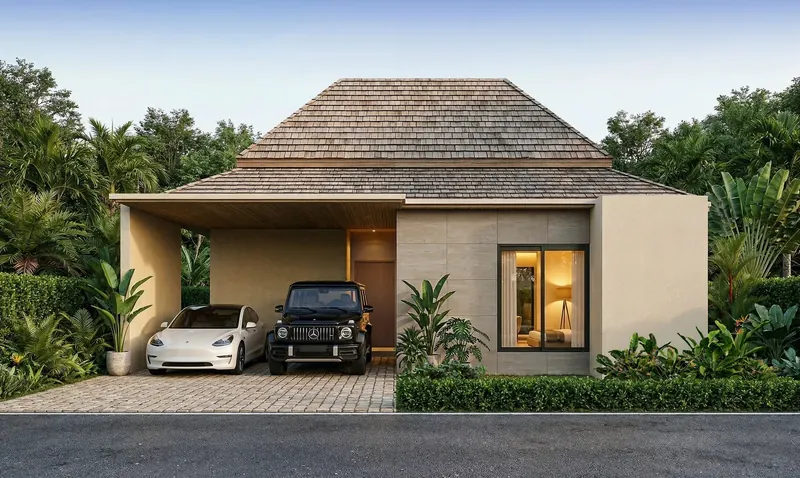 Exterior of villa in Si Sunthon