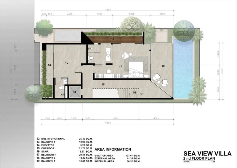 Four-level villa with sea view in Rawai area, Phuket at Saiyuan 9 Seaview Villa