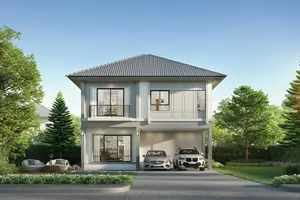 Exterior of townhouse in Thep Krasasttri
