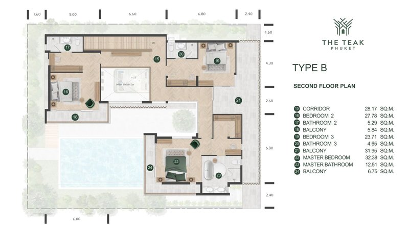 Two-storey 5 bedroom villa with private pool in Bang Tao, Phuket at The Teak Phuket Complex