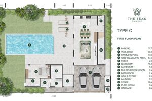 Two-storey 4 bedroom villa with pool in Bang Tao, Phuket at The Teak Phuket