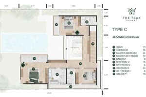 Two-storey 4 bedroom villa with pool in Bang Tao, Phuket at The Teak Phuket